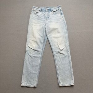 American Eagle Jeans Women's 6 Blue Light Wash Strigid High Rise Straight Leg